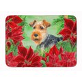 Carolines Treasures Welsh Terrier Poinsettas Machine Washable Memory Foam Mat CK1348RUG